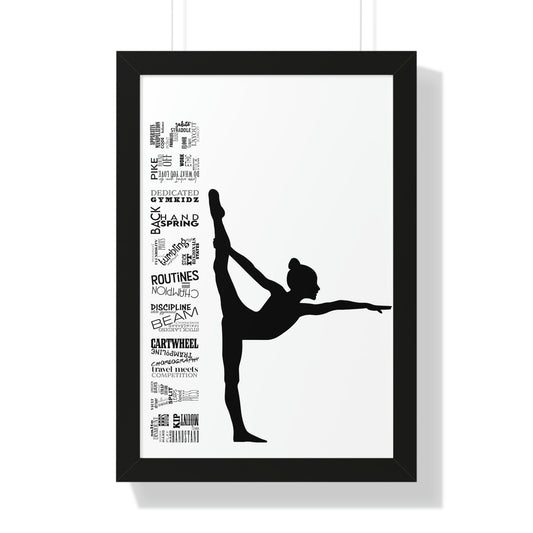 Gymnastics Framed Vertical Poster