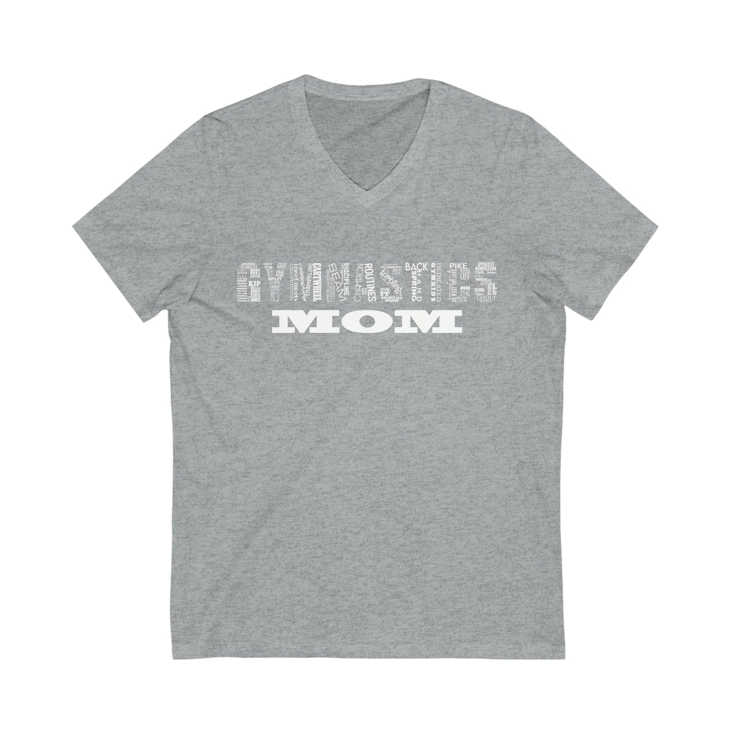 Gymnastics Mom Unisex Jersey Short Sleeve V-Neck Tee