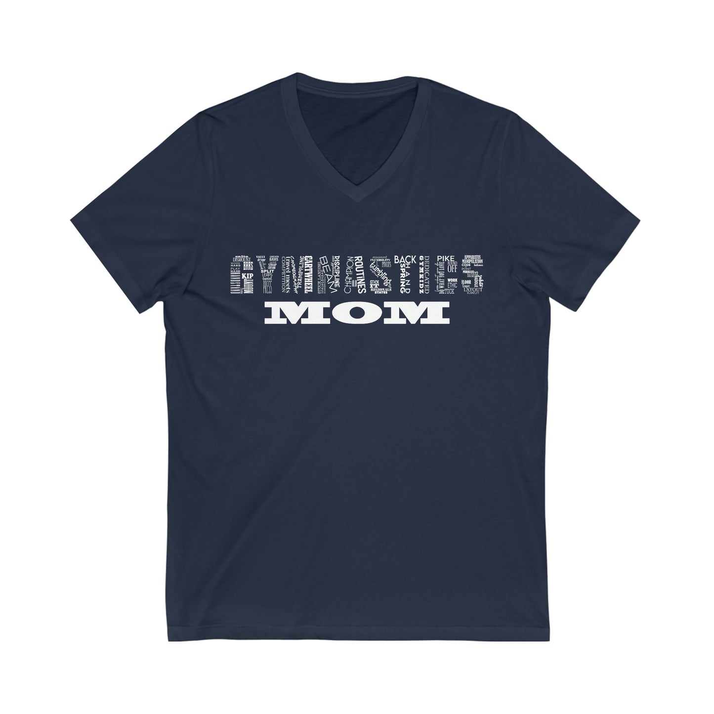 Gymnastics Mom Unisex Jersey Short Sleeve V-Neck Tee