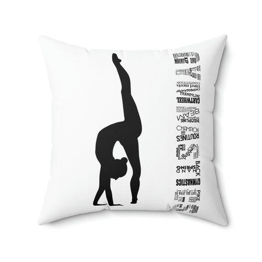 Gym Kidz Gymnastics Spun Polyester Square Pillow